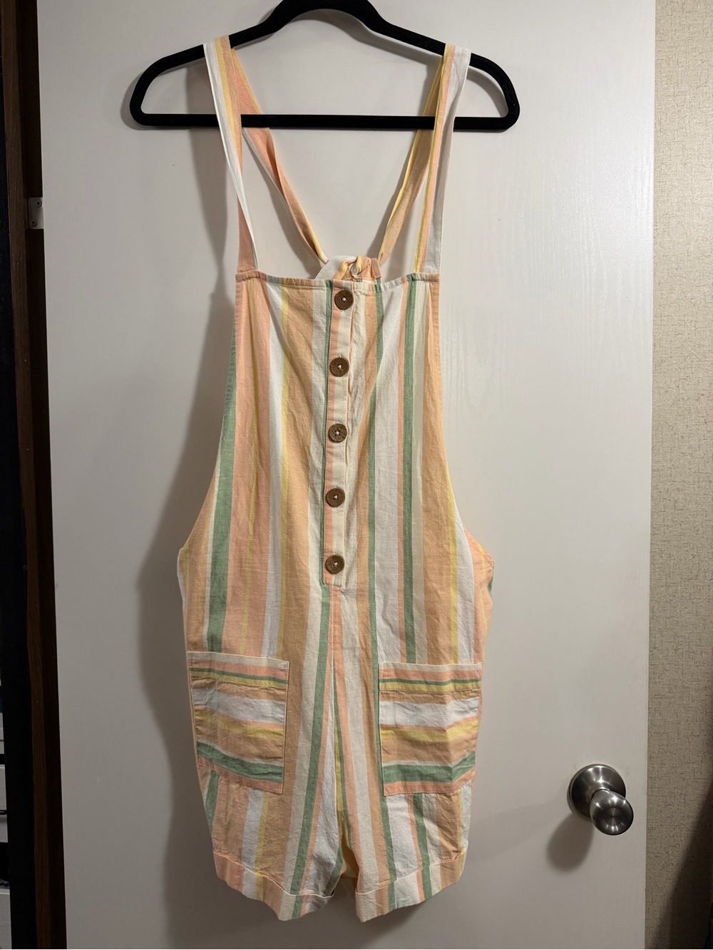 Roxy Pastel Striped Kids One-Piece Romper - Peach, Mint & White